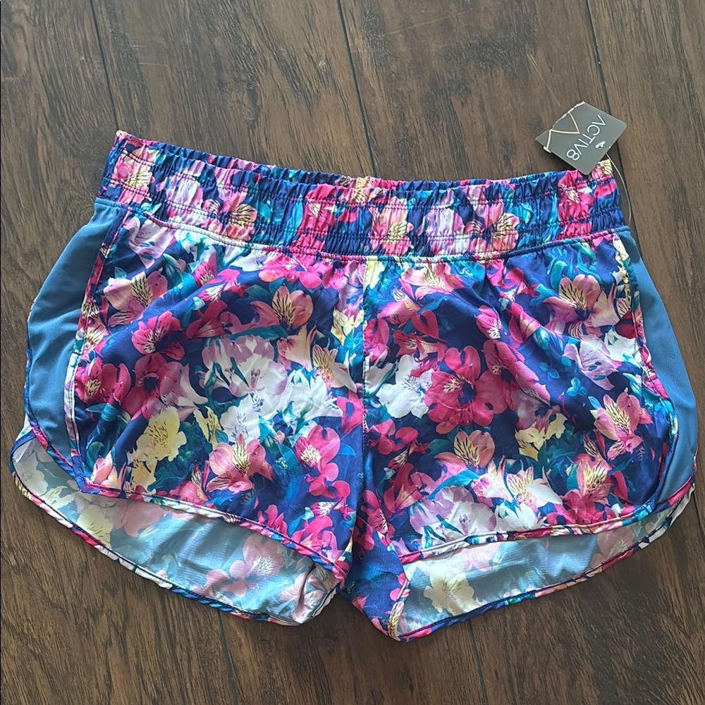 Women's Floral Blue Shorts